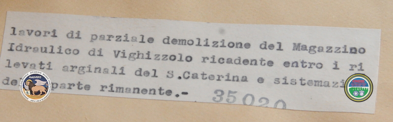 1935 02 00 DP Vighizzolo d&#039;Este DEMOLIZIONE MAGAZZINO SANTA CATERINA SISTEMAZIONE RIMANENTE id_35020 2a retro